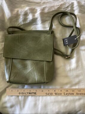 Joy Susan Olive Green Crossbody Flap Bag